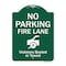 Signmission No Parking Fire Lane Violators Booted Or Towed Heavy-Gauge Aluminum Sign, 24" x 18", GW-1824-9962 A-DES-GW-1824-9962 - alternate 1